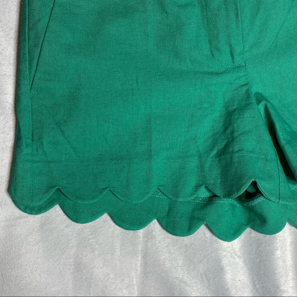 J Crew Linen Blend Scallop Shorts - Picture 2 of 6